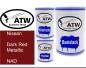 Preview: Nissan, Dark Red Metallic, NAD: 500ml Lackdose + 500ml Klarlack + 250ml Härter - Set, von ATW Autoteile West.